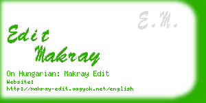 edit makray business card